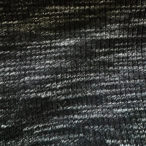 Free People Stone Cold Black Heather Split Back Turtleneck Tunic Size XS - Picture 7 of 8